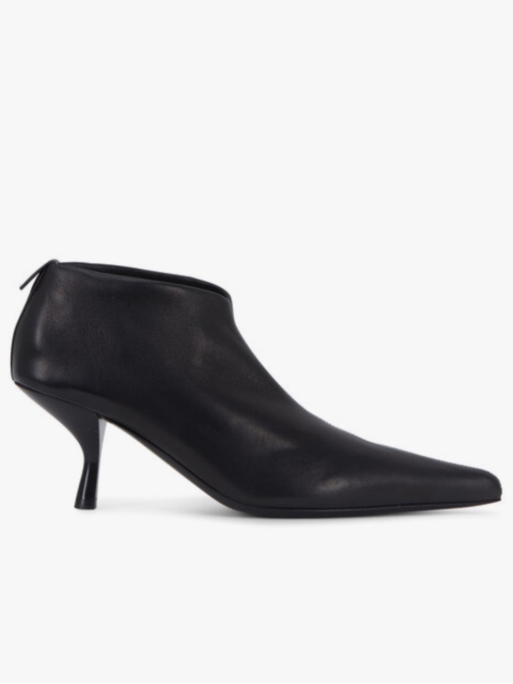 The Row Black Pointed Toe Ankle Booties